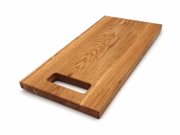 Kleine eiken borrelplank met handvat