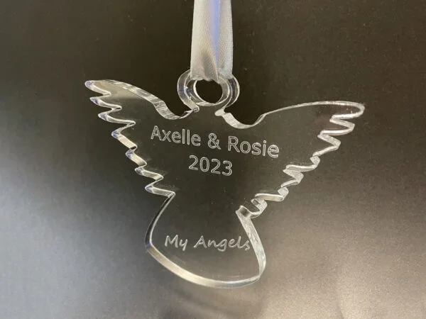 Kerstengel met eigen tekst