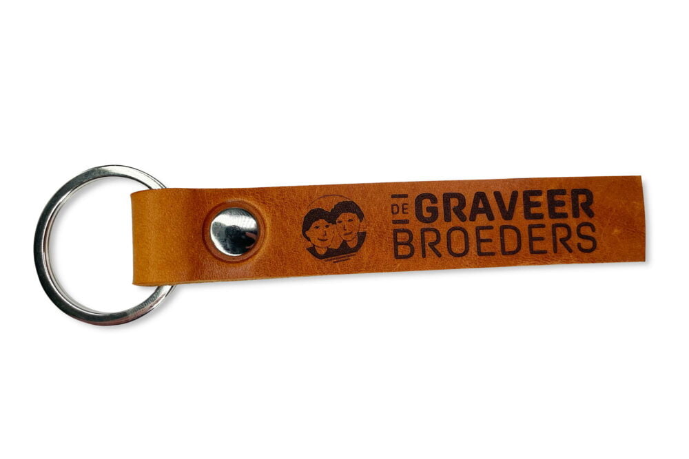 De Graveerbroeders leren sleutelhanger