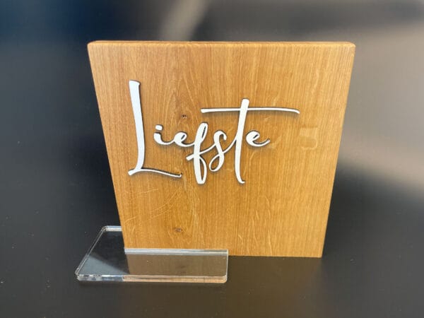 Naambord liefste met staander