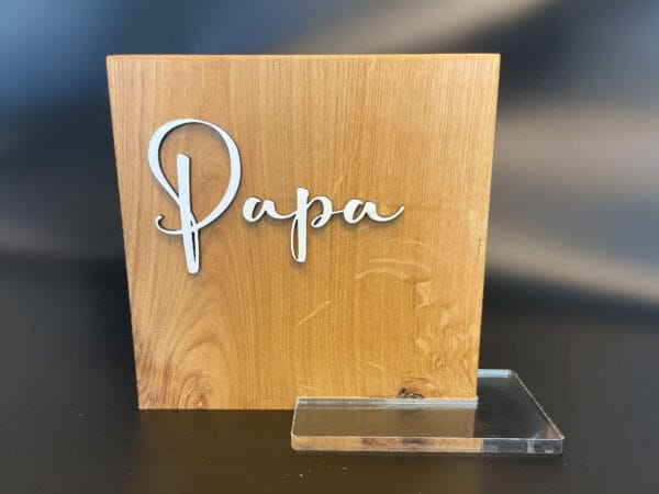Naambord papa met staander